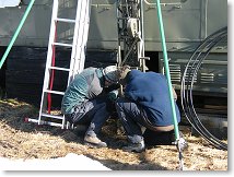 Přípravy na cvičné vysunutí příhraďáku