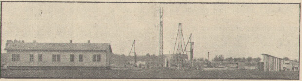 výstavba radiotelegrafické ústředny v Lázních Poděbradech