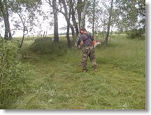 Čištění travního porostu