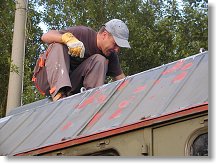 OK1MHW v roli natěrače