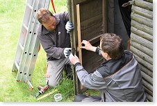 Oprava dveří strojovny