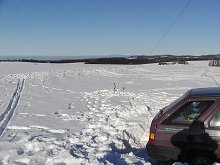 Kousek od nás občas prošel nějaký ten běžkař                                                                                                                     