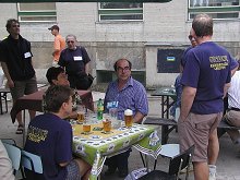 Eda OK1HEH + YL Zdenka, Lukáš OK1MHW a zády Ivan OK1PI                                                                                                                   