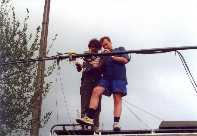 Anténní skupina v akci - OK1FRG a OK1PI (38kB)