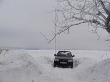 Stačilo odklidit sníh, který za ten týden od FM contestu napadl                                                                                                                     