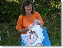 Iva (XYL OK1FRD) a malý Kubík (OK1MHW team)