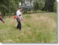 Marten a křovinořez