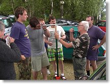 Kamil OK1AIJ předvádí SOTA vybavení