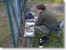 Honza OK1JD a jeho QRP pracoviště