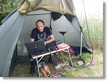 Petr OK1BP na 70cm pracovišti