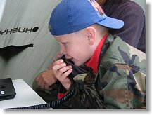 Jakub během QSO na 70cm v PDM