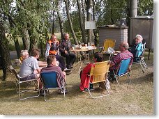 Posezení v relaxačním koutku u výčepu