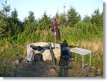 Vynesená bagáž na vrcholu Velké Deštné