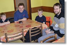 Lukáš OK1MHW s Vojtou a Kubou a Honza OK1JD