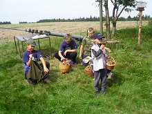 Houby v lese se asi zbláznili, bylo jich tolik, že to nebylo kam dávat                                                                                                                     