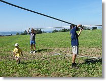 Na stožár se dává hlavní otočná 