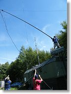 Anténa jde pomalu nahoru