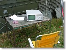 Merící anténní pracoviště je připraveno