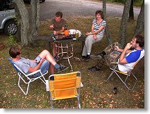 Pavel OK1DNZ, Lukáš OK1MHW, Iva a Honza OK1JD